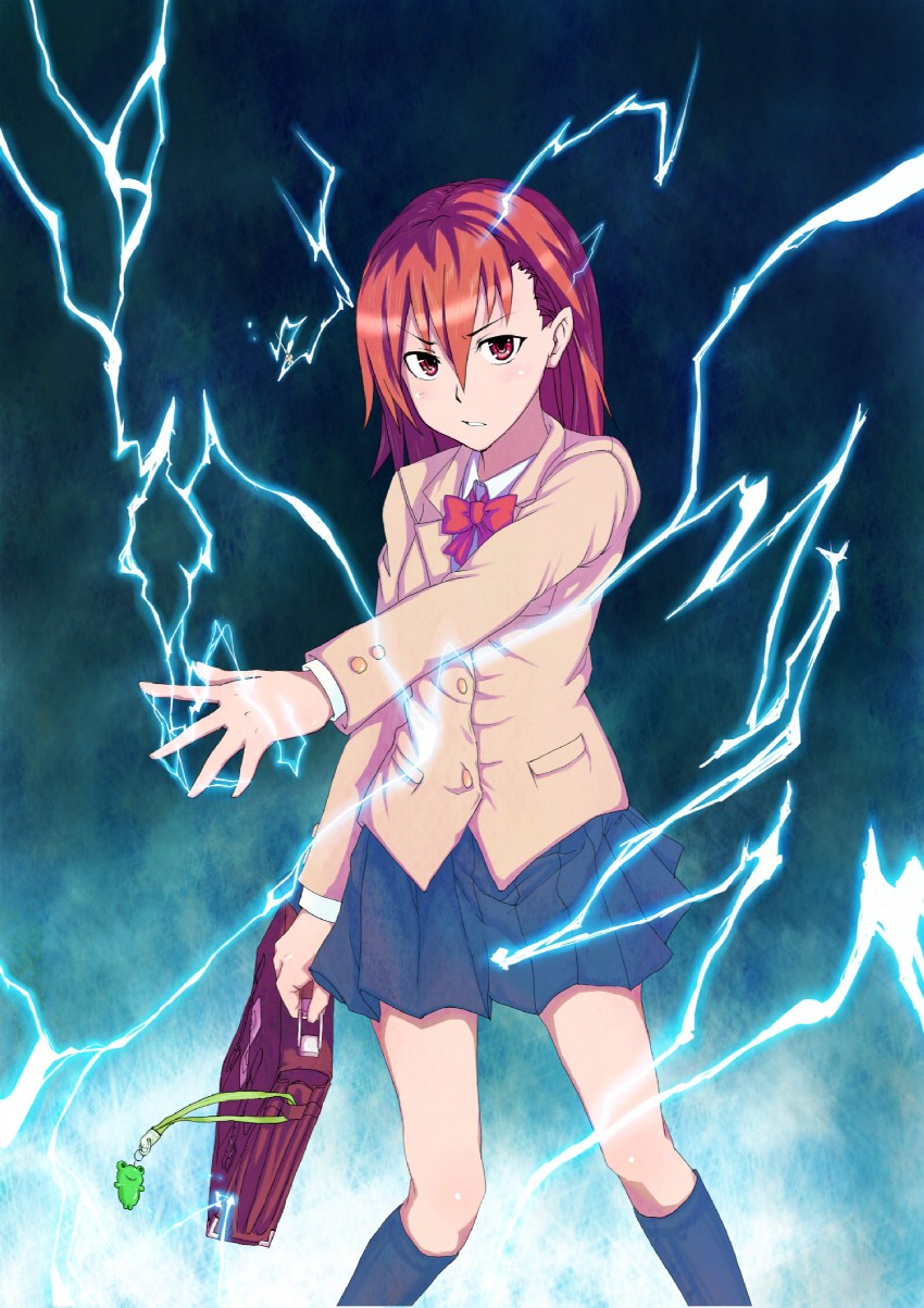 misaka mikoto and gekota (toaru majutsu no index and 1 more) drawn by kuronoise