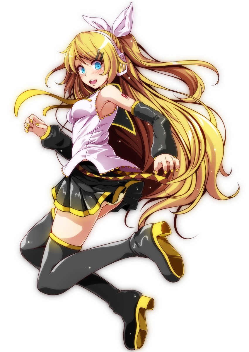 kagamine rin (vocaloid and 1 more) drawn by tsukishiro_saika