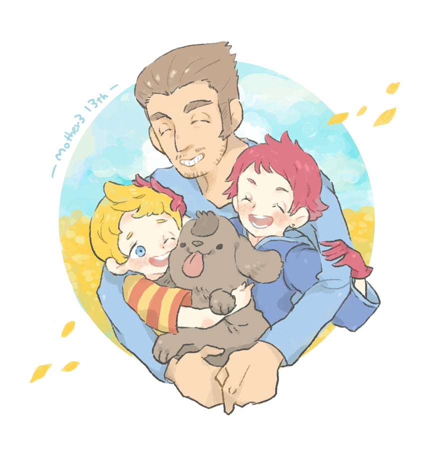 lucas, kumatora, boney, and duster (mother and 1 more) drawn by washimi_(osakanajet)