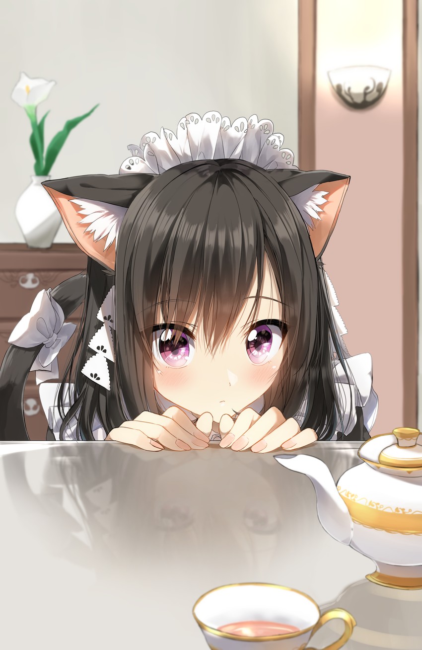 neko maid (original) drawn by pentagon_(railgun_ky1206)