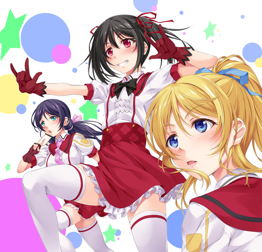 tojo nozomi, yazawa nico, and ayase eli (love live! and 1 more) drawn by mukunokino_isshiki
