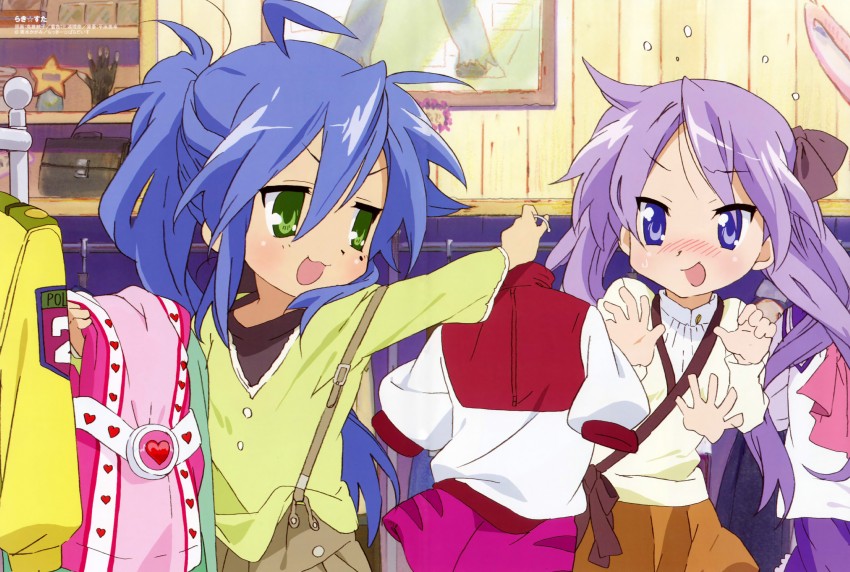 hiiragi kagami and izumi konata (lucky star) drawn by takao_noriko