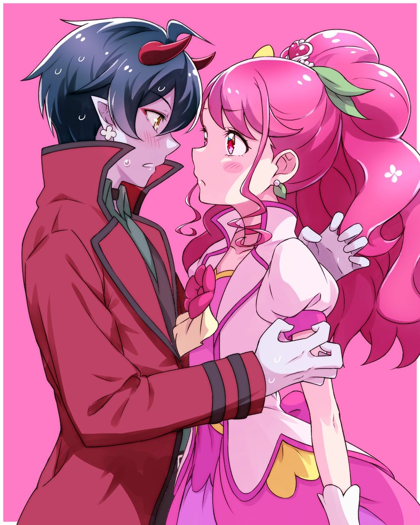 hanadera nodoka, cure grace, and daruizen (precure and 1 more) drawn by kyoutsuugengo