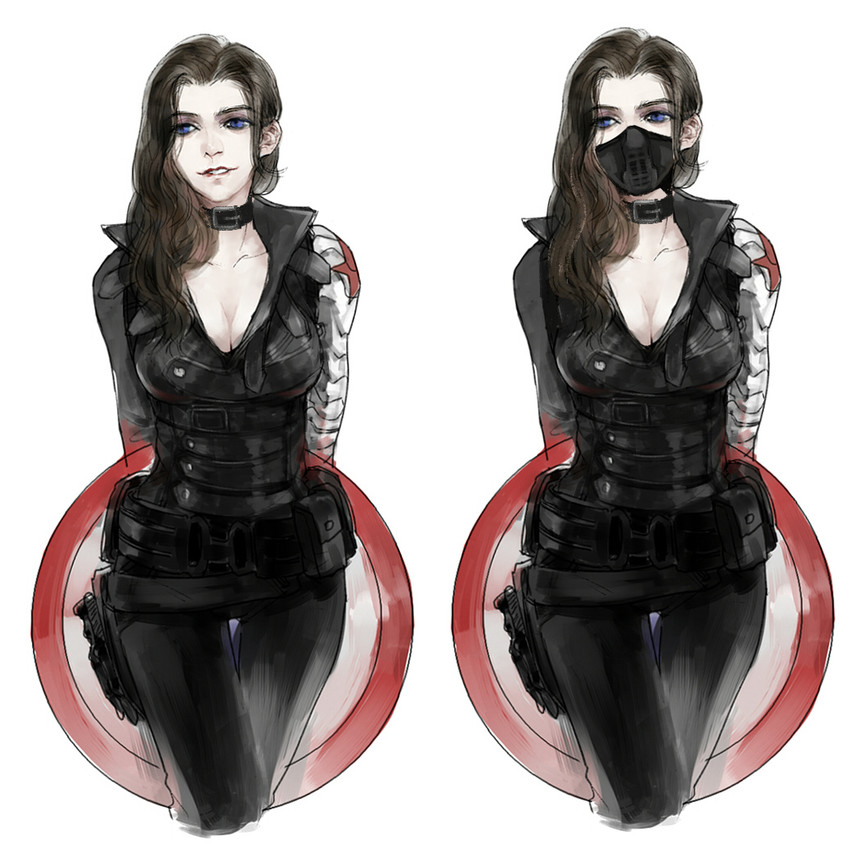 bucky barnes and winter soldier (marvel and 3 more) drawn by xiaoben_(bentown)