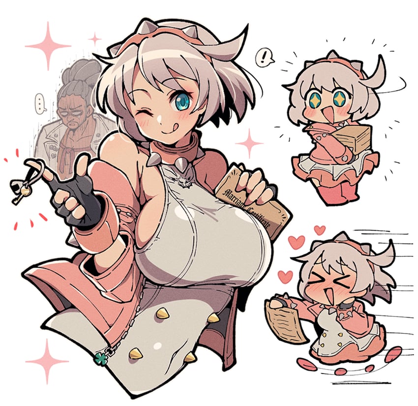 elphelt valentine and nagoriyuki (guilty gear and 1 more) drawn by itsuka_neru