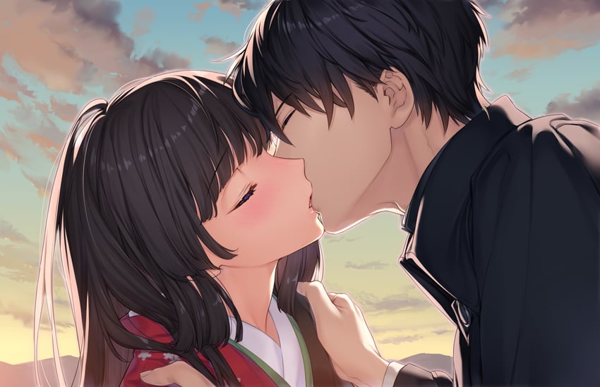 yasaka kurou and shiki kyoko (nie no hakoniwa) drawn by kaguyuzu
