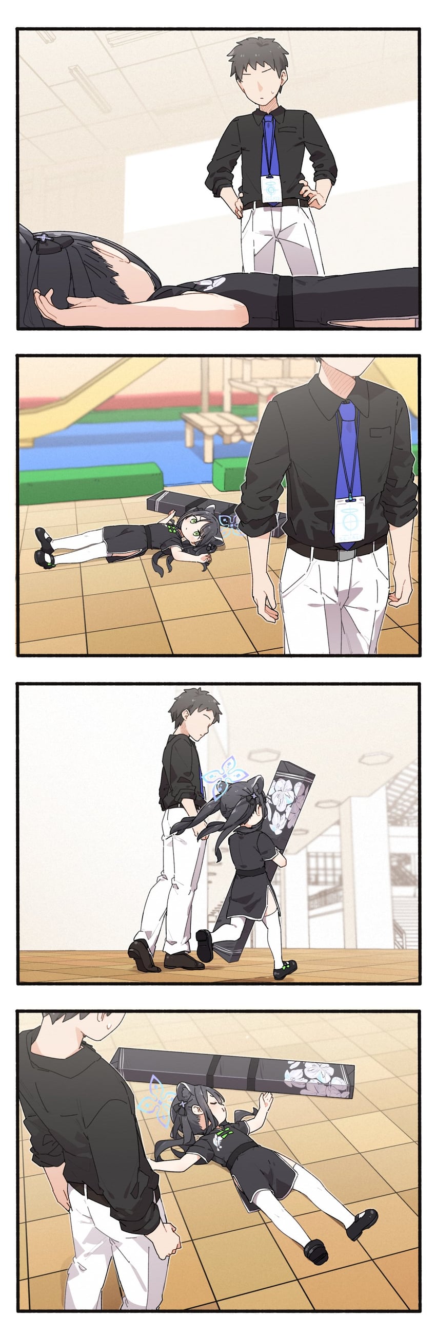 sensei and shun (blue archive) drawn by yukie_(kusaka_shi)