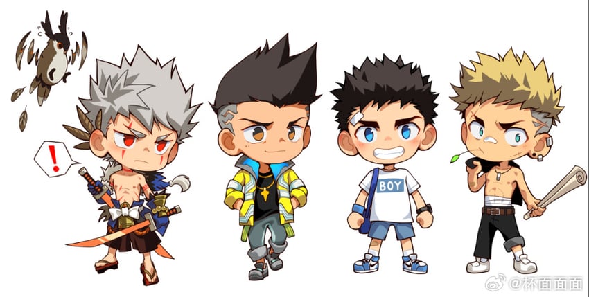 david martinez, kouta, and hideki (original and 2 more) drawn by beitemian