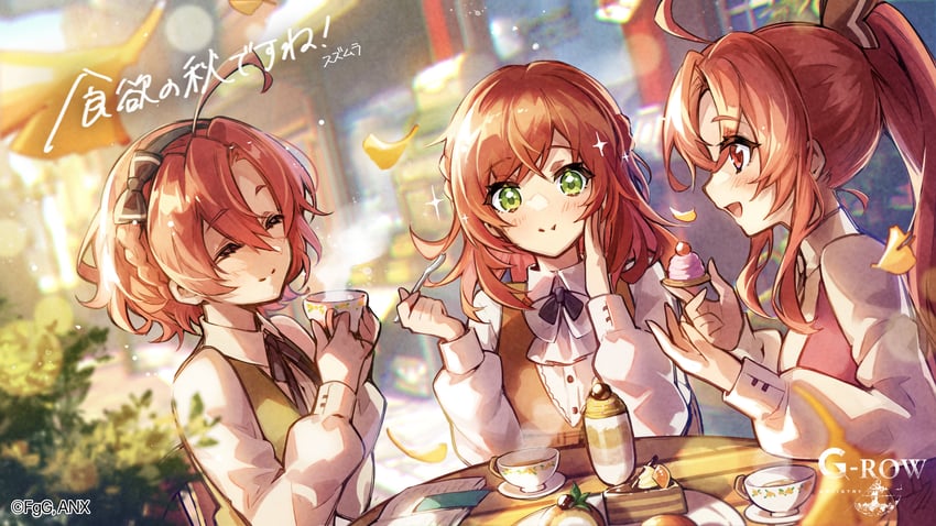 ascalon, laura, rasia, and flynn (aster tatariqus) drawn by suzumura_(gumi)