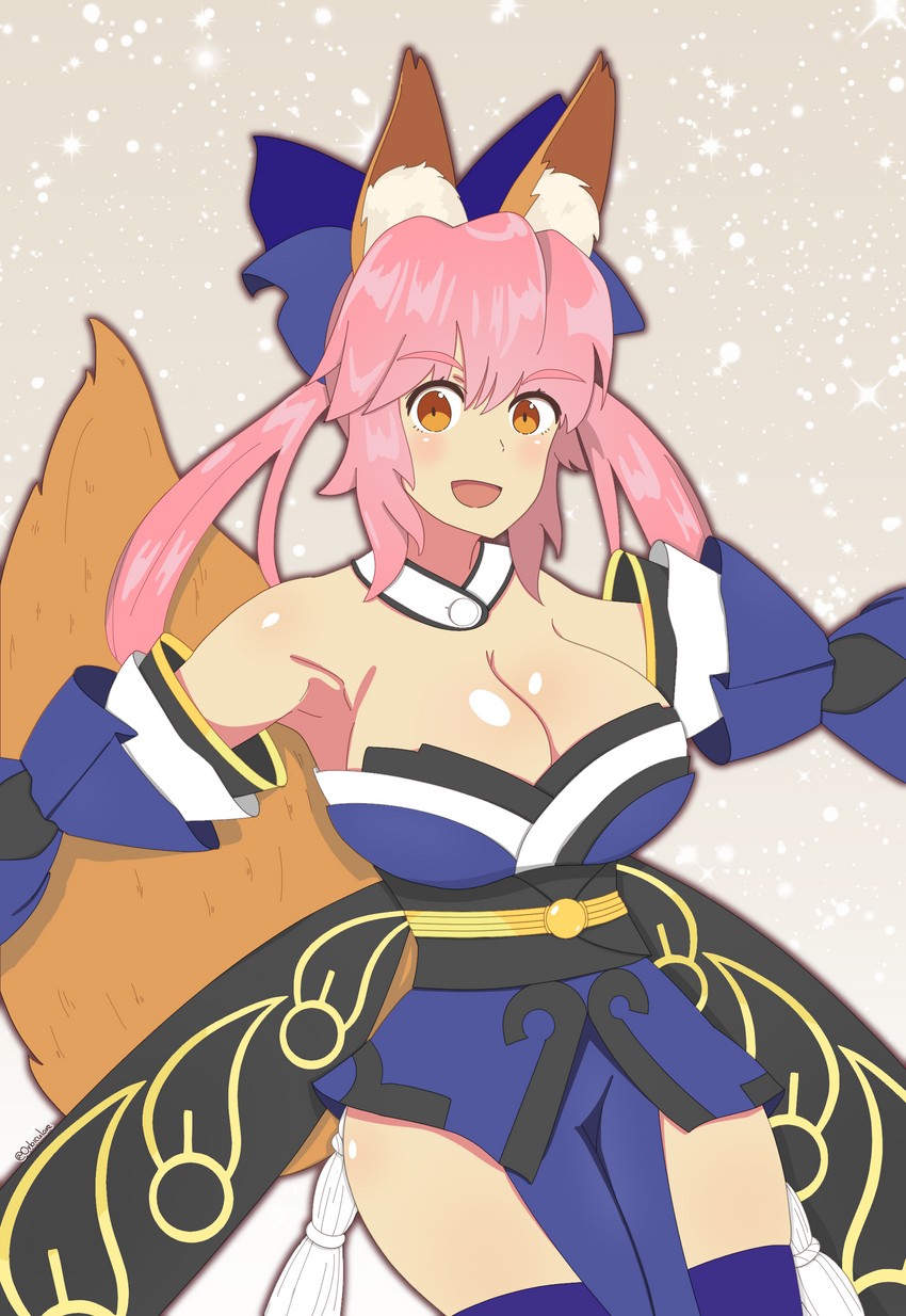 tamamo and tamamo no mae (fate and 4 more) drawn by orbiculare