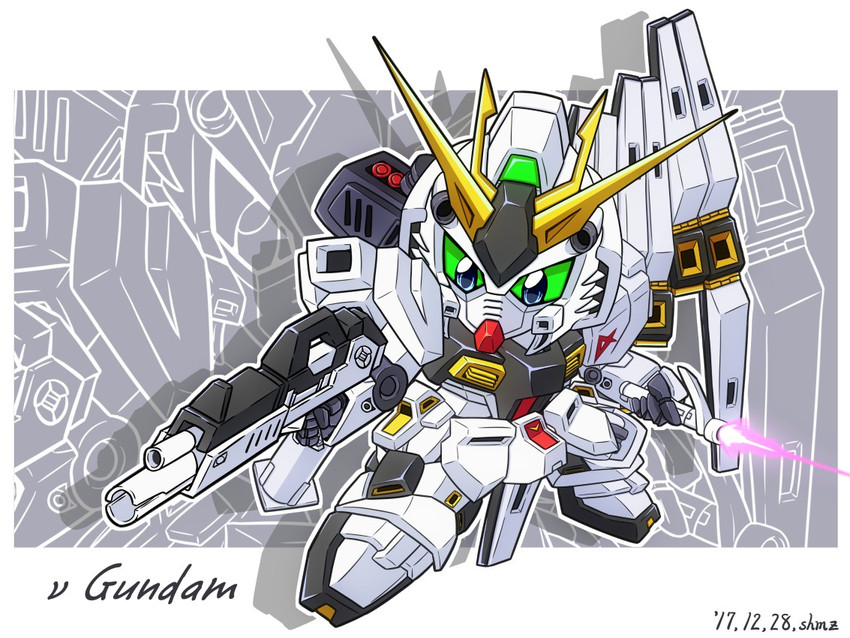 nu gundam (gundam and 2 more) drawn by shokkaa_(shmz61312)