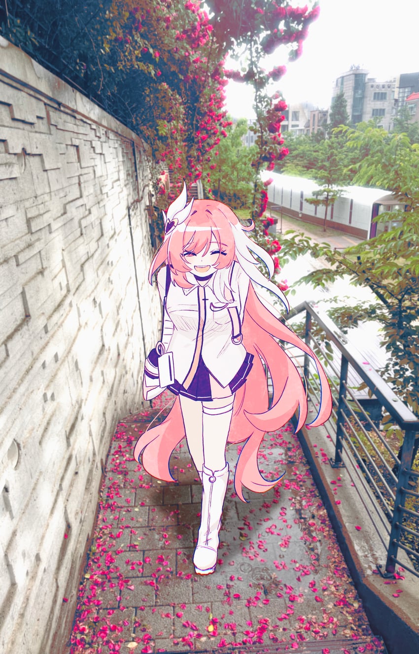 elysia (honkai and 1 more) drawn by mi_(27782900)