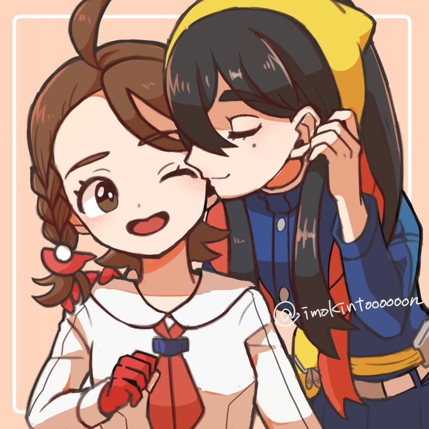 juliana and carmine (pokemon and 1 more) drawn by imokintoooooon