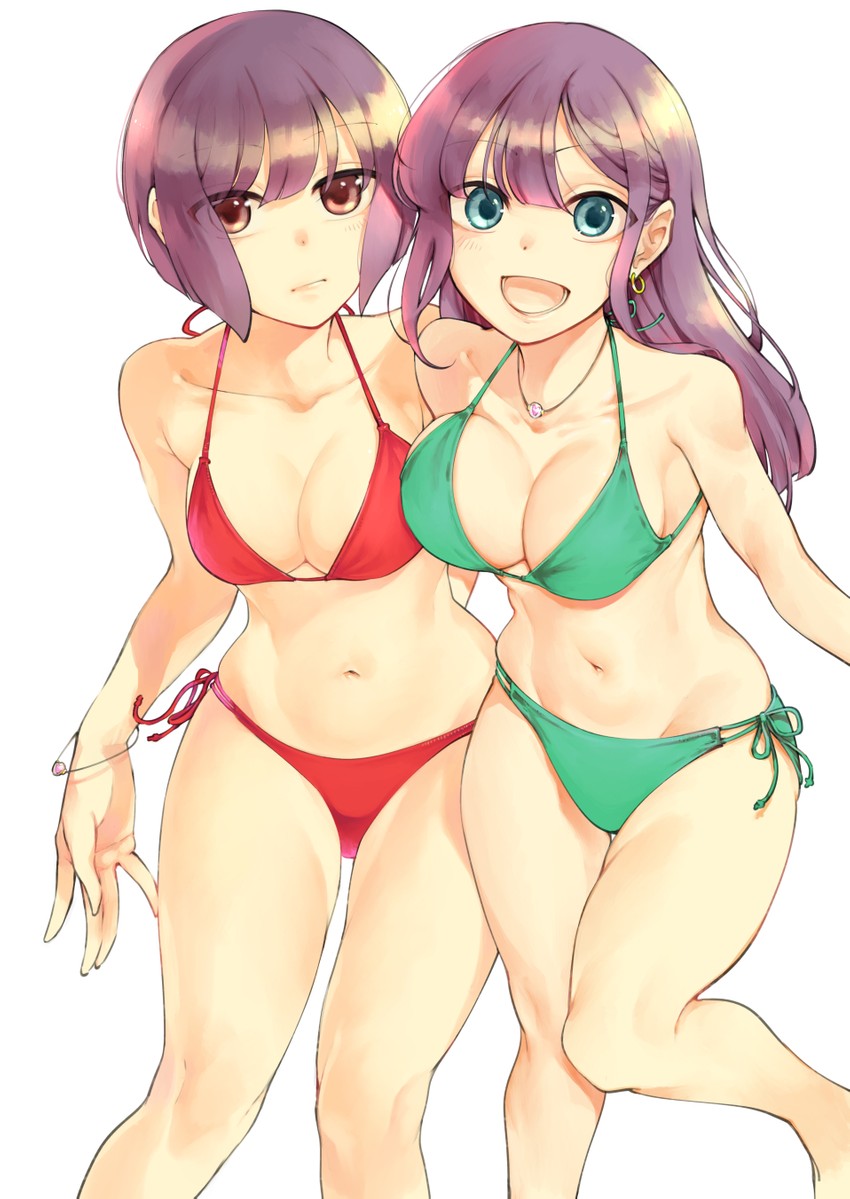 oohara misaki and oohara miyuki (koushinchou no kouhai to teishinchou no senpai ga renai ni hatten suru made) drawn by inaba_makoto