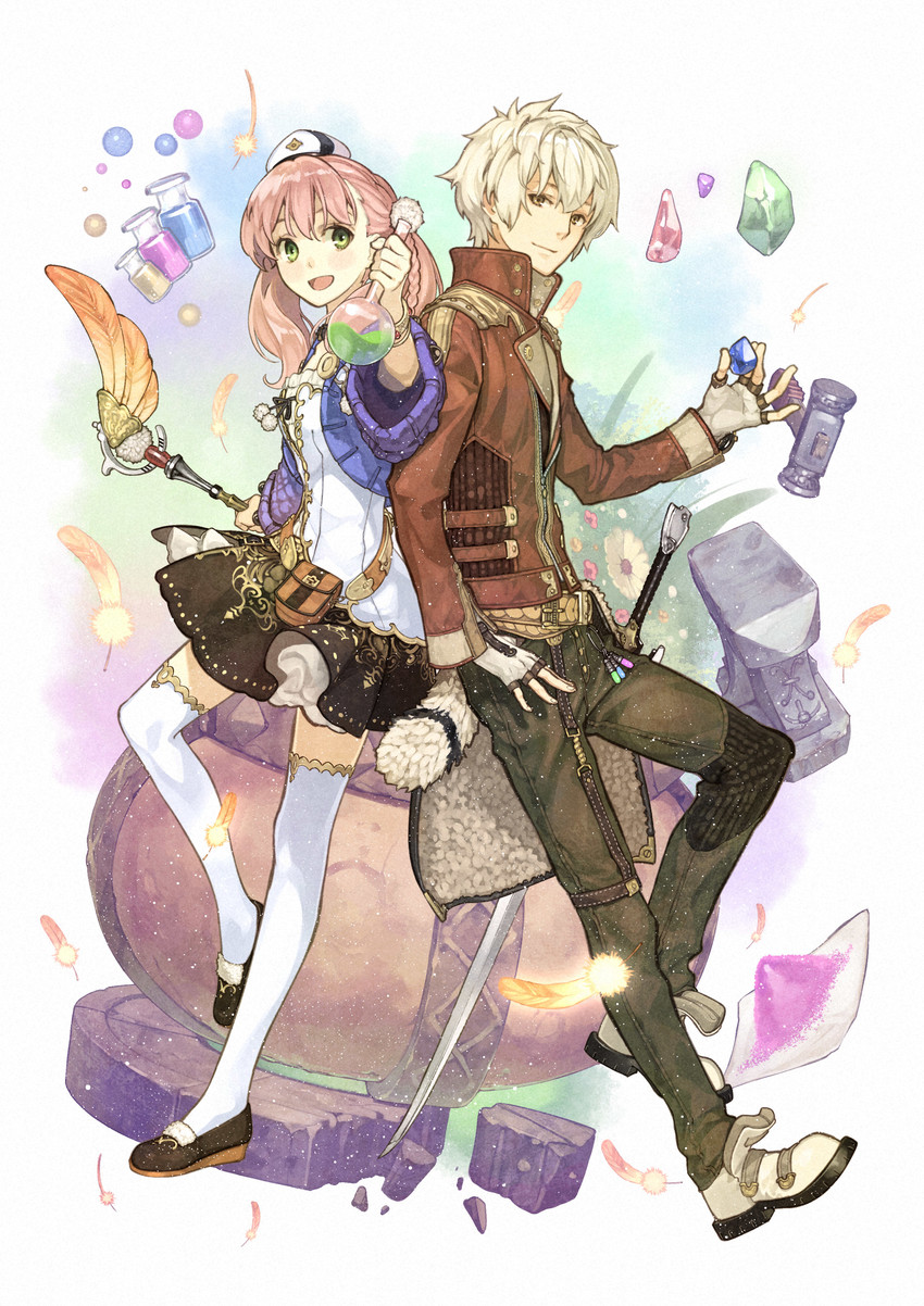 escha malier and logix ficsario (atelier and 1 more) drawn by hidari_(left_side)