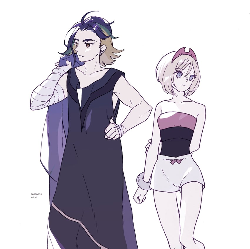 irida and adaman (pokemon and 1 more) drawn by cha_niao_(strxscs)