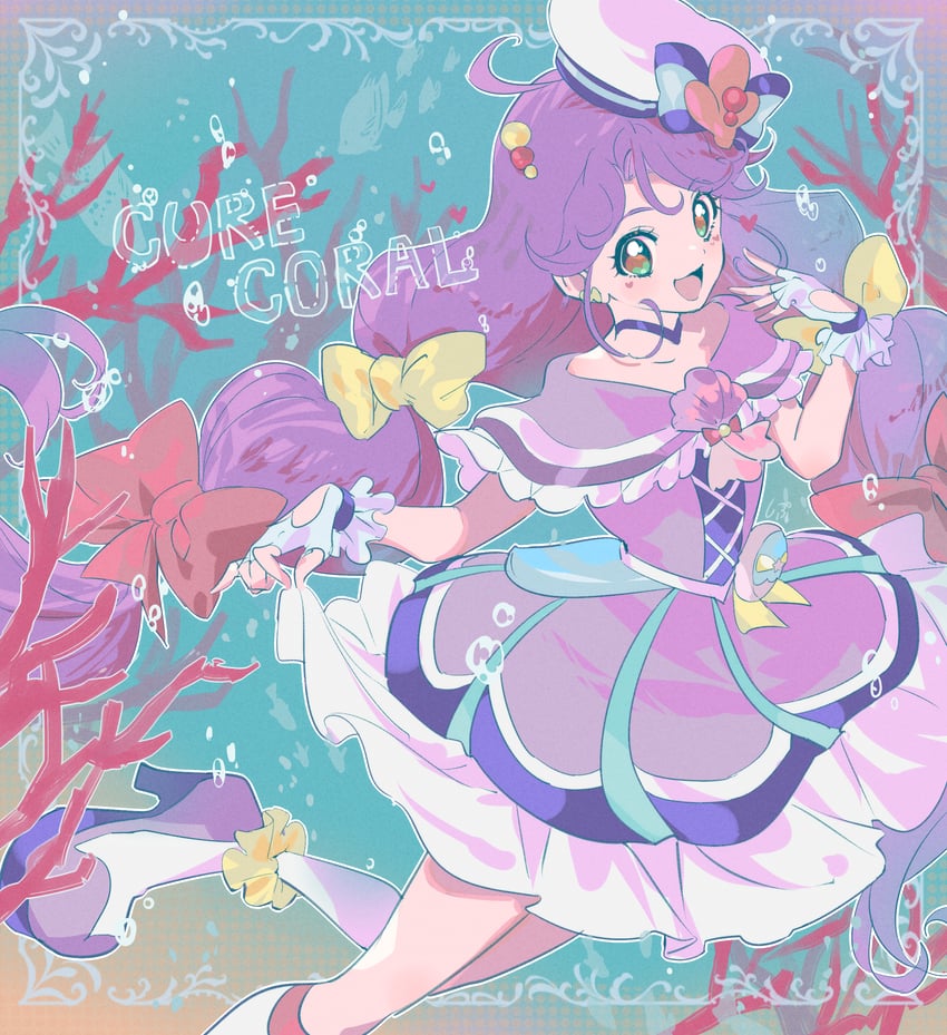 suzumura sango and cure coral (precure and 1 more) drawn by shipu_(gassyumaron)