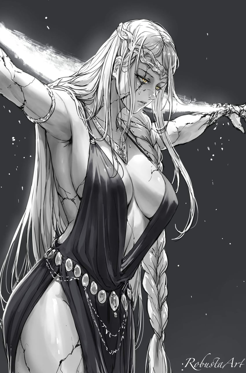 queen marika the eternal (elden ring) drawn by robusta_mania