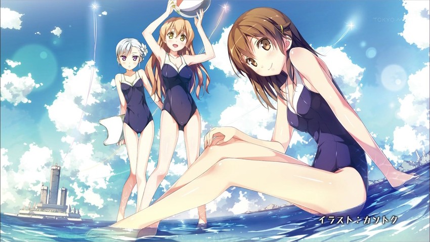 fin e ld si laffinty, kyouno madoka, and muginami (rinne no lagrange) drawn by kantoku