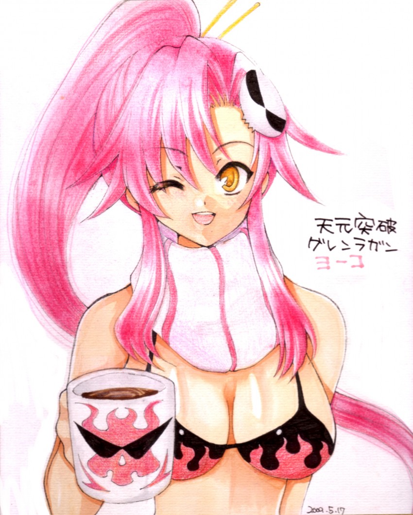 yoko littner (tengen toppa gurren lagann) drawn by manji_(nanakirio)
