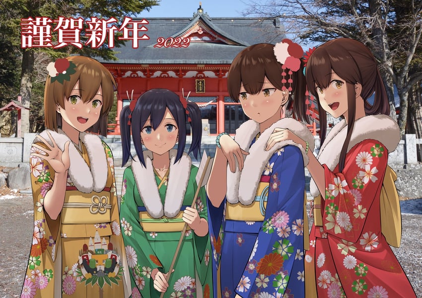 kaga, akagi, souryuu, and hiryuu (kantai collection) drawn by ichikawa_feesu