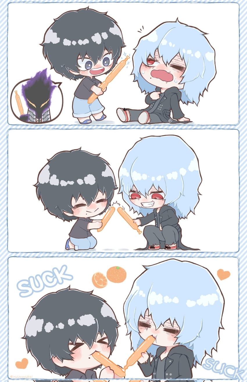 shigaraki tomura and kurogiri (boku no hero academia) drawn by inukai_(inuuowoukai)