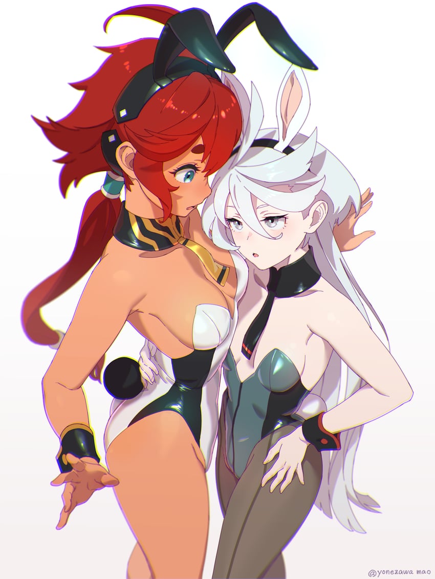 suletta mercury and miorine rembran (gundam and 1 more) drawn by yonezawa_mao