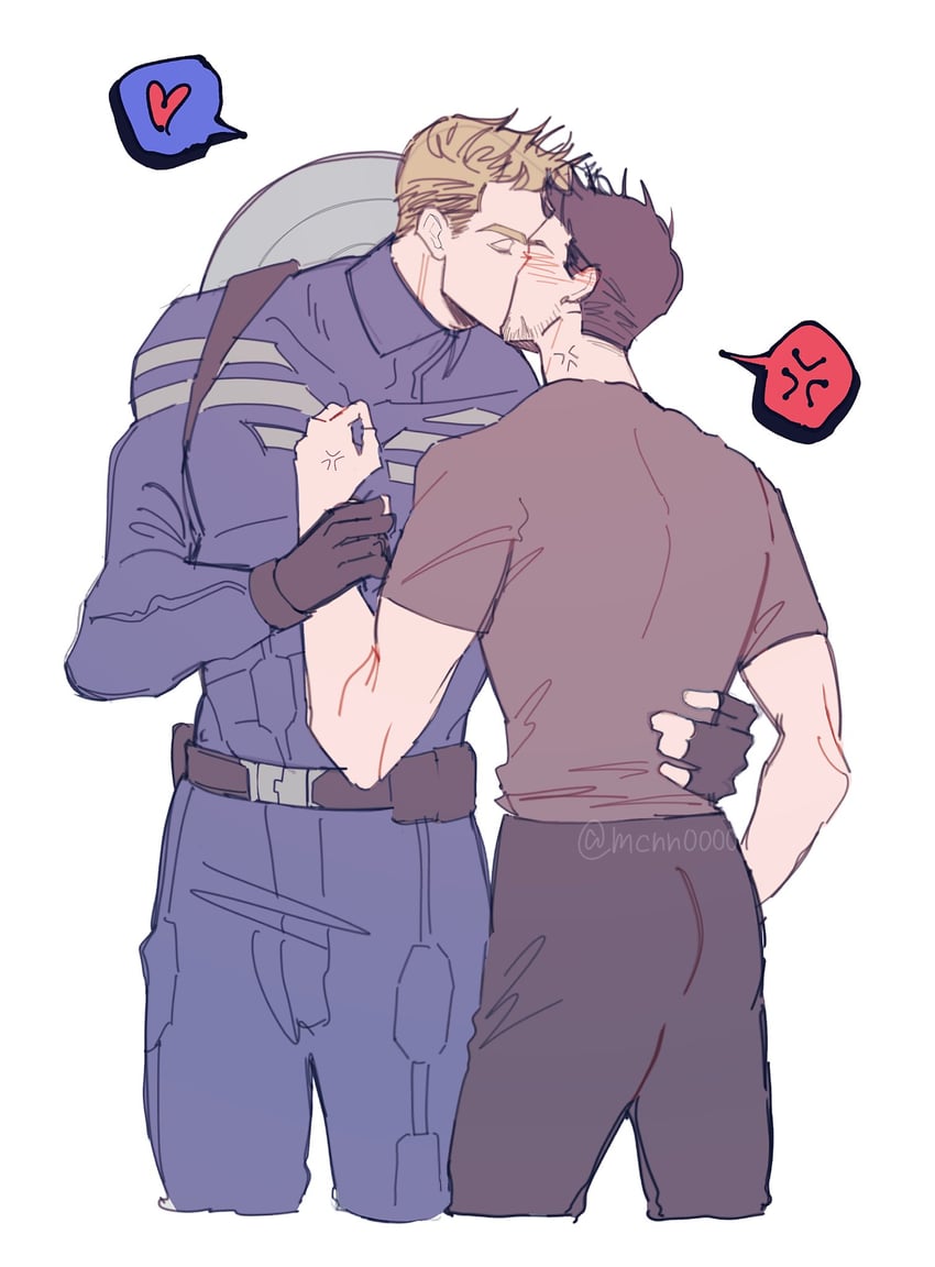 steve rogers, tony stark, and captain america (marvel and 2 more) drawn by mcnn0000