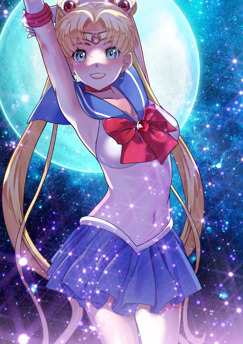 tsukino usagi and sailor moon (bishoujo senshi sailor moon) drawn by arion_canvas