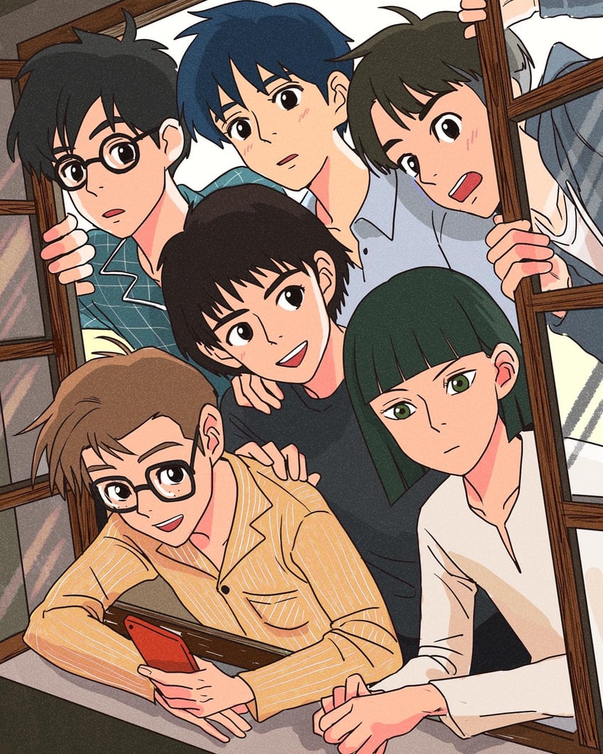 haku, ashitaka, tombo, sousuke, horikoshi jirou, and 1 more (studio ghibli and 6 more) drawn by rikaco1988