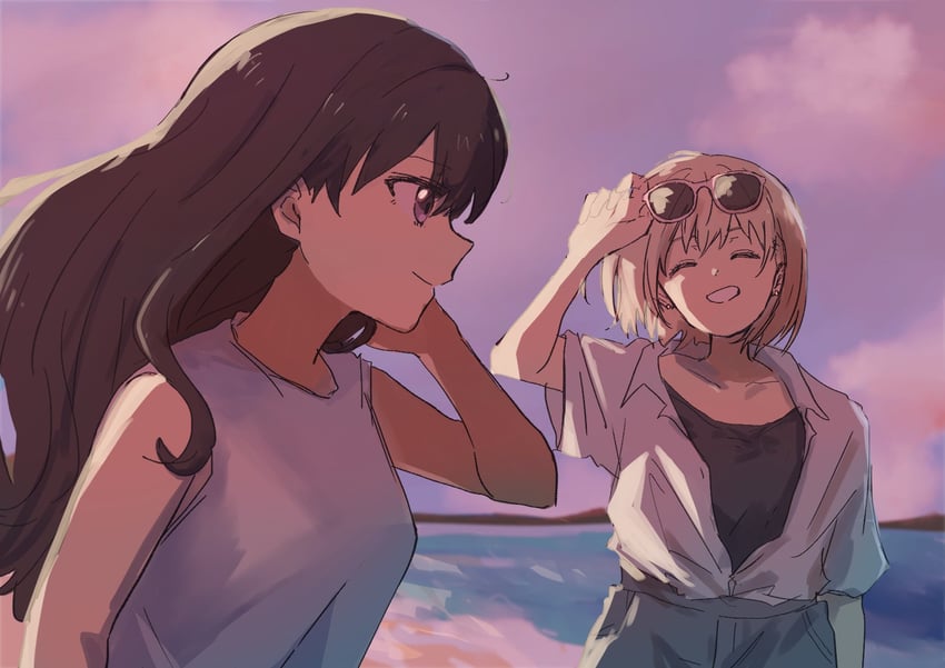 nishikigi chisato and inoue takina (lycoris recoil) drawn by ini_yoy