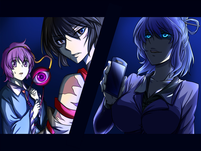 komeiji satori, kaku seiga, and sendai hakurei no miko (original and 2 more) drawn by samuimu