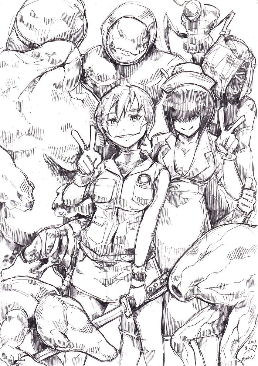 heather mason, nurse, numb body, closer, pendulum, and 1 more (silent hill and 1 more) drawn by samidare_satsuki