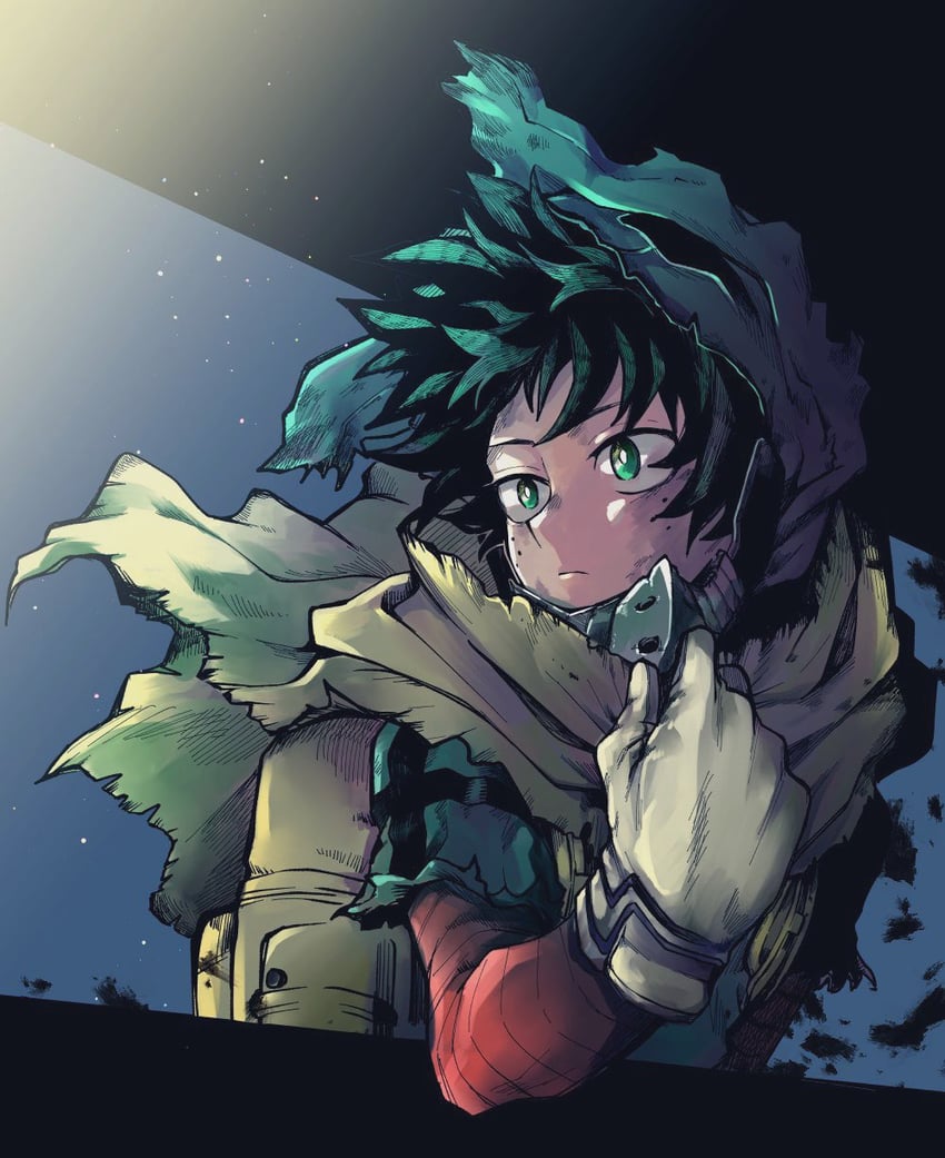 midoriya izuku (boku no hero academia) drawn by mochaxtxmr