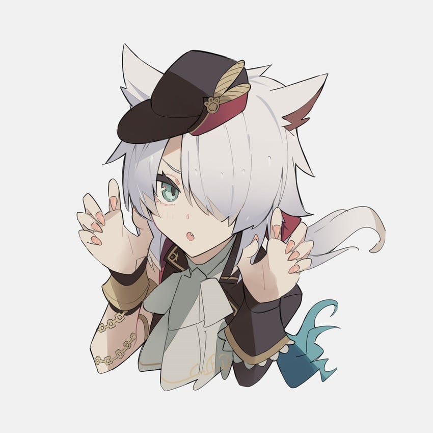 white cat (ys and 1 more) drawn by george_man