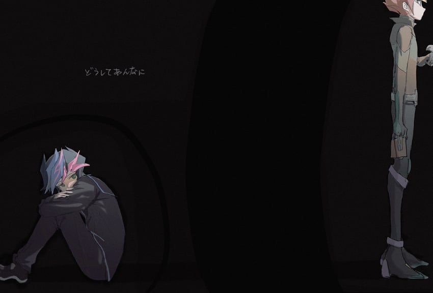 fujiki yusaku and playmaker (yu-gi-oh! and 1 more) drawn by novale110