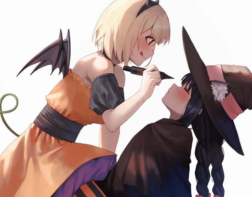 nishikigi chisato and inoue takina (lycoris recoil) drawn by gomashiwo_o