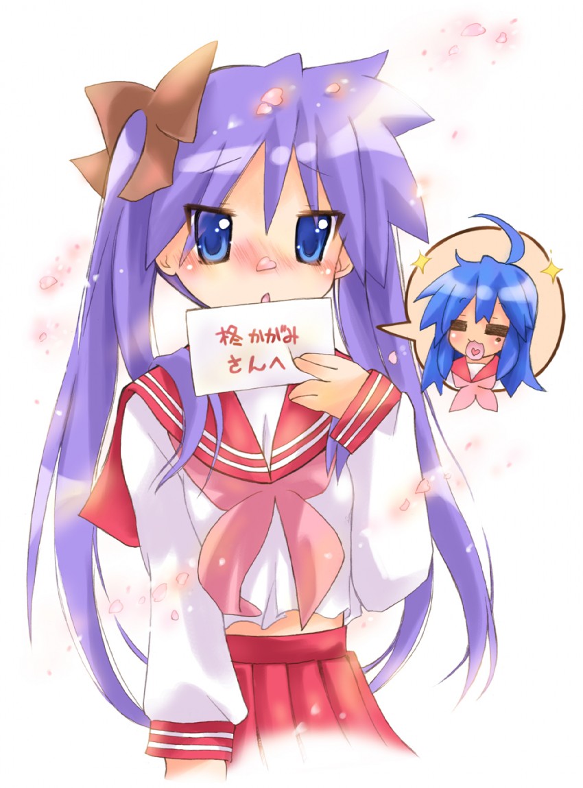 hiiragi kagami and izumi konata (lucky star) drawn by nyanmilla