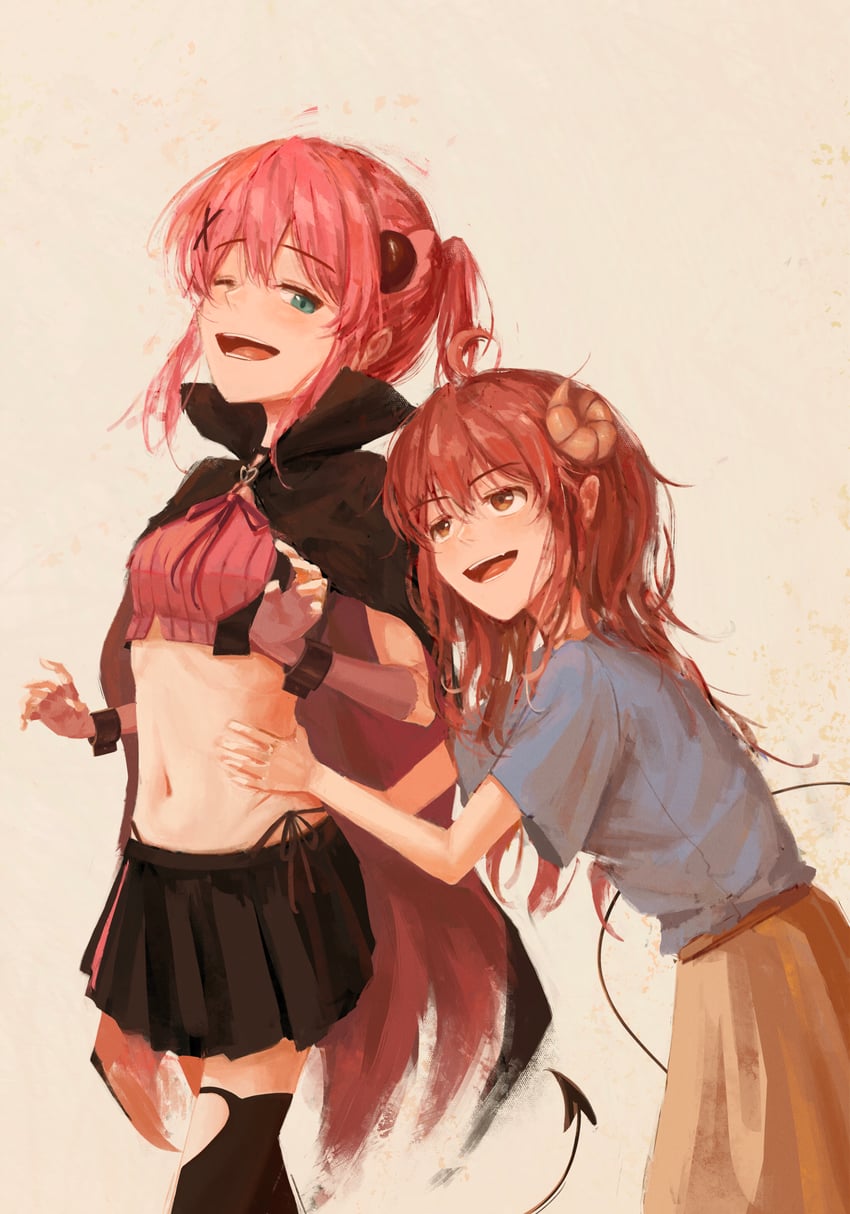 yoshida yuuko and chiyoda momo (machikado mazoku) drawn by mayoo03