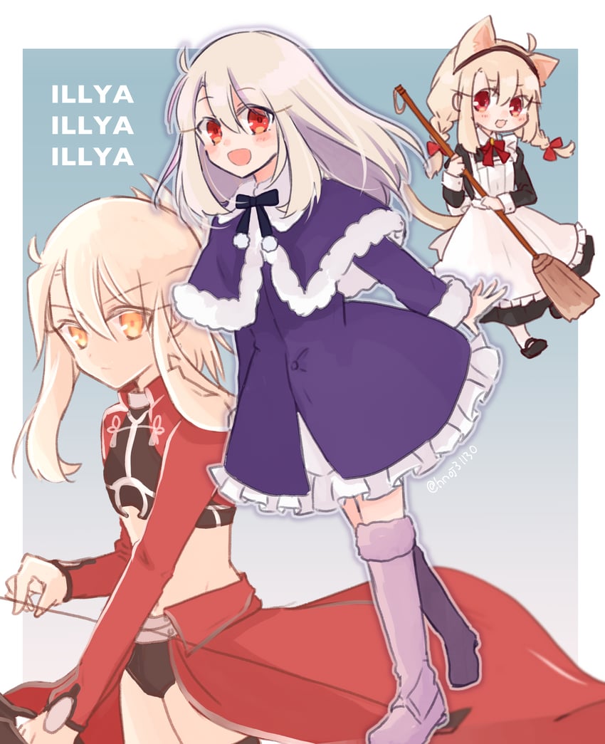 illyasviel von einzbern (fate and 1 more) drawn by saihara