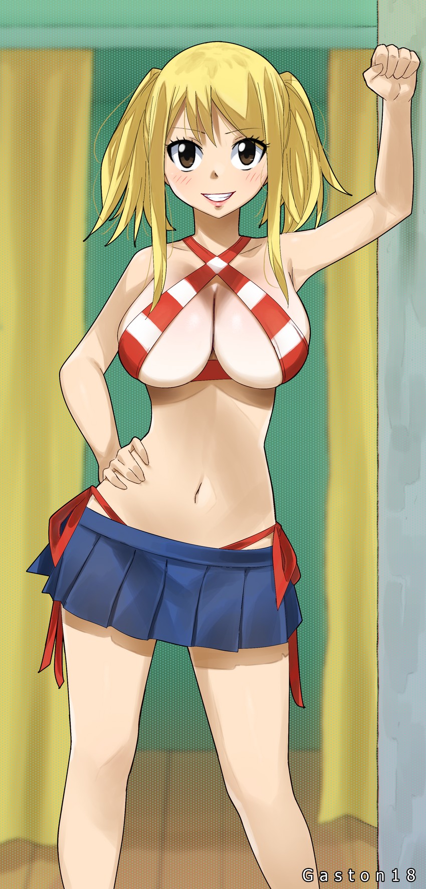 nero claudius and lucy heartfilia (fairy tail) drawn by gaston18