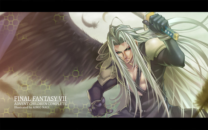 sephiroth (final fantasy and 2 more) drawn by aimio_nagi