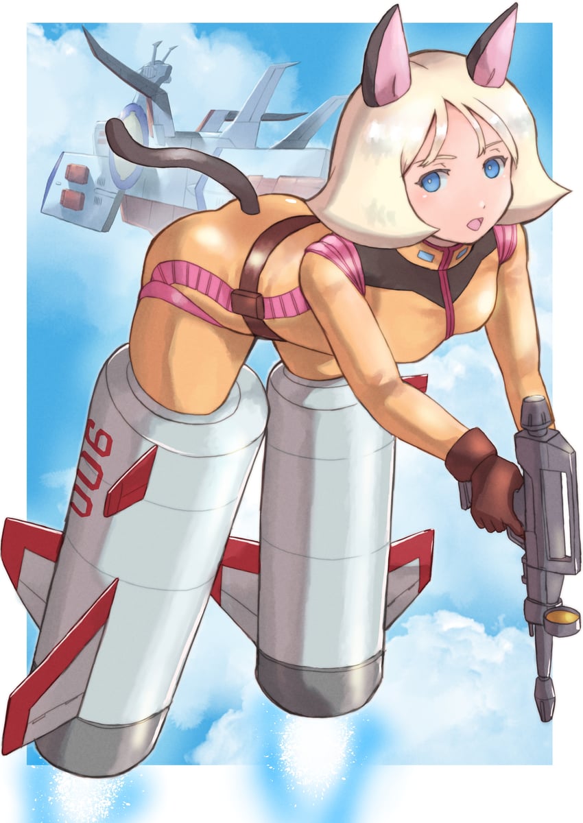 sayla mass and white base (gundam and 2 more) drawn by k_katora