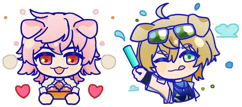 tequila and rokuta (arknights and 1 more) drawn by reiinu