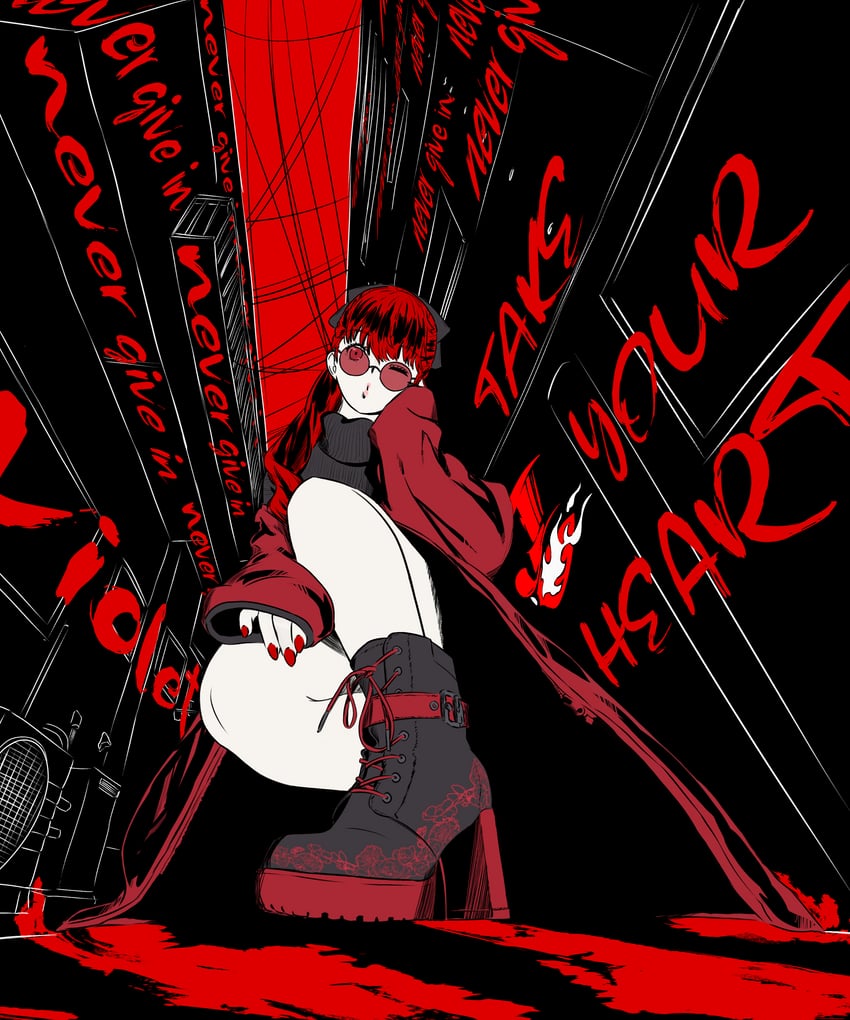 yoshizawa kasumi (persona and 2 more) drawn by may_(may_lee8)