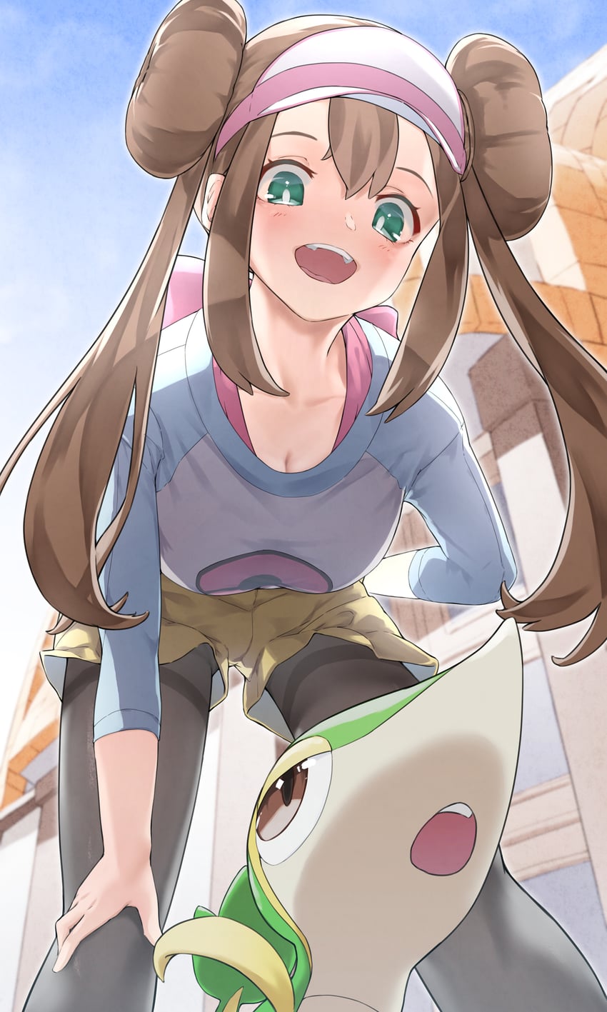 rosa and snivy (pokemon and 1 more) drawn by oa_(or_12o)