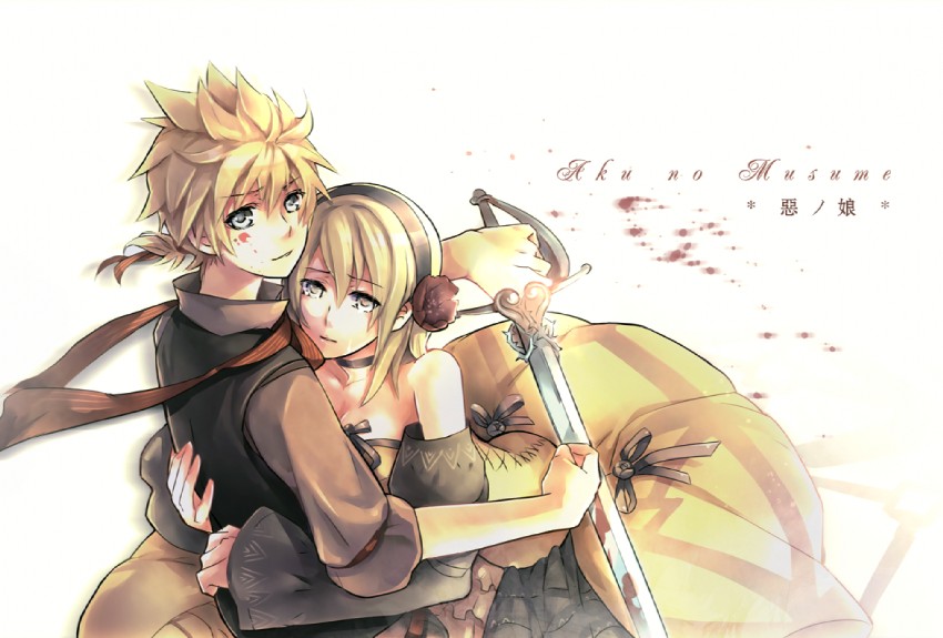 kagamine rin, kagamine len, roxas, riliane lucifen d'autriche, namine, and 1 more (vocaloid and 3 more) drawn by rrr