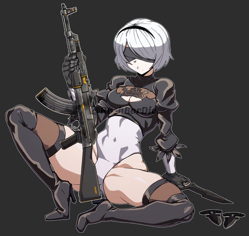 2b (nier and 3 more) drawn by hugo_(rushbordie)