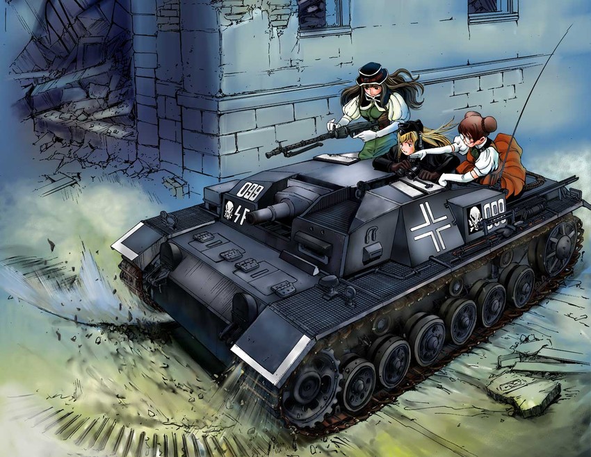 kaja kreutz and maita gaduwan (schaferhund) drawn by katayama_makoto