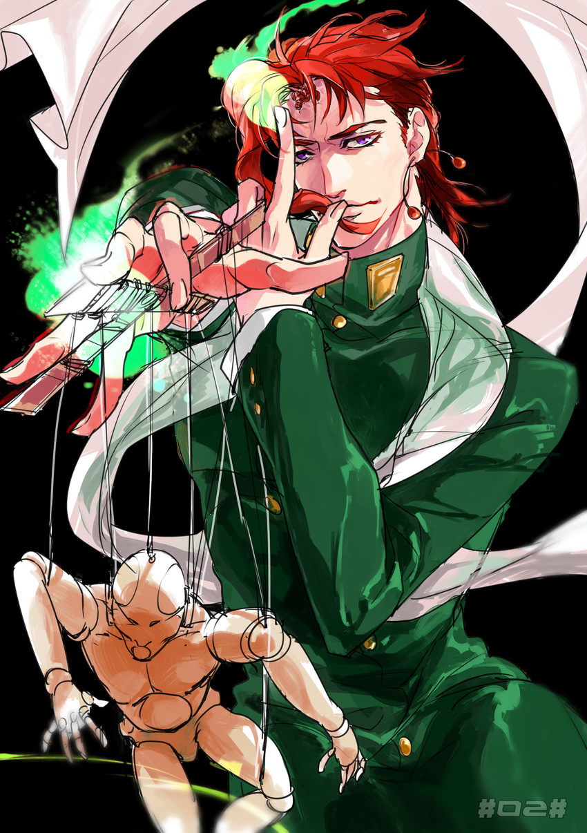 kakyoin noriaki (jojo no kimyou na bouken and 1 more) drawn by idachi